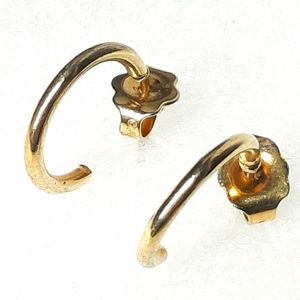 Monet vintage hoop gold tone Earrings